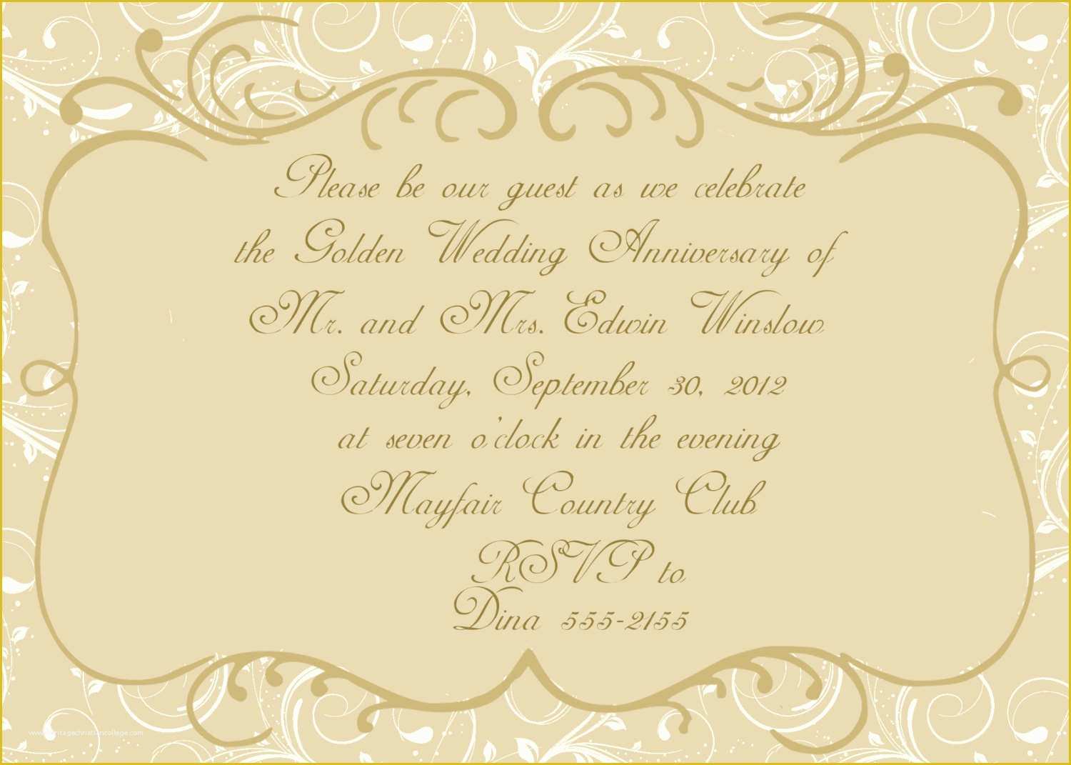 50th Anniversary Templates Free Of Free Printable 50th Anniversary Invitations