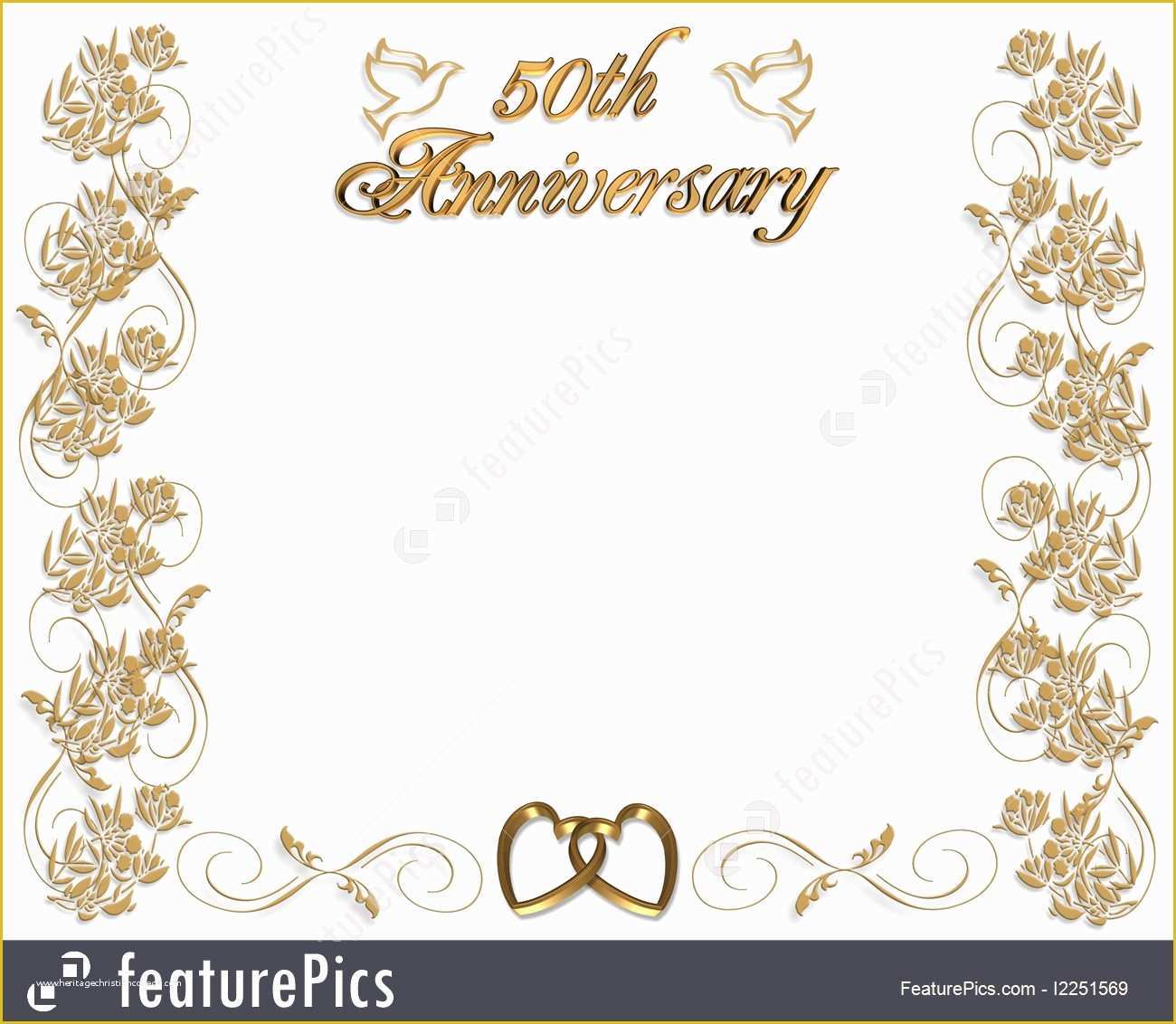 50th Anniversary Templates Free Of Templates Wedding Anniversary Invitation 50 Years Stock
