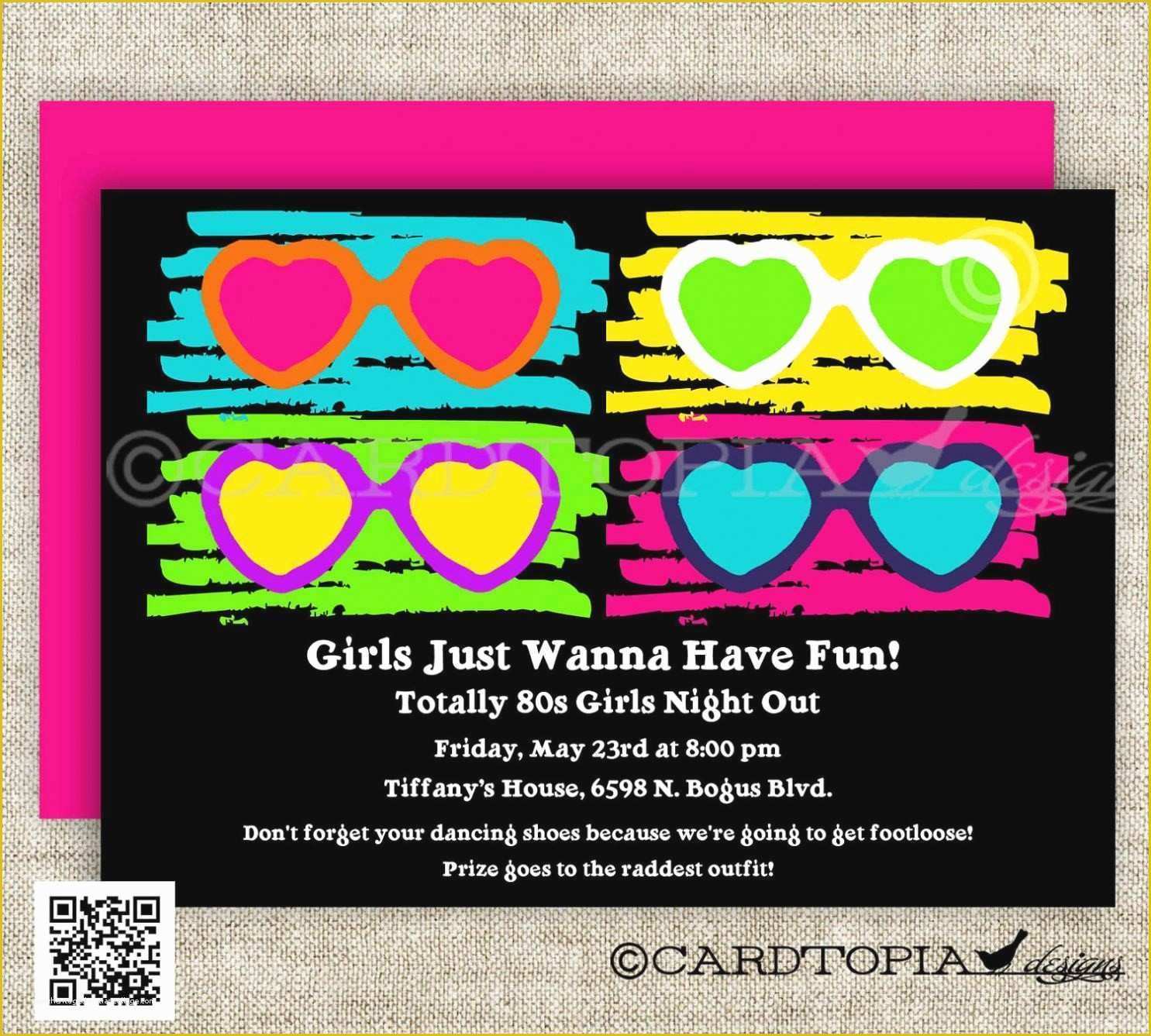 90s Party Invitations Template Free Of 80s 90s Party Invitation Template Elegant Glow In the Dark