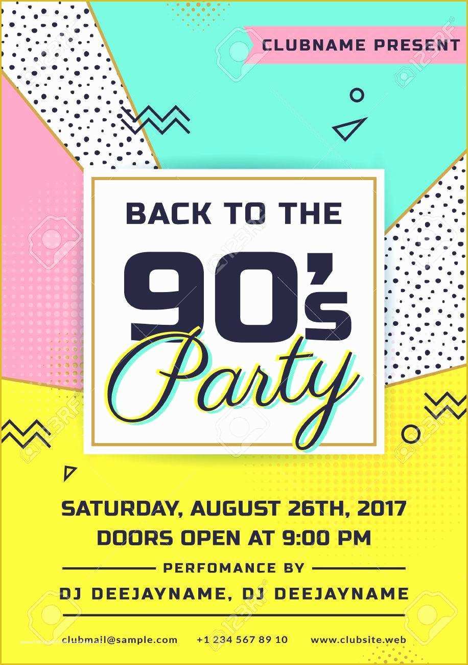 90s Party Invitations Template Free Of 90s Invitation Template Free