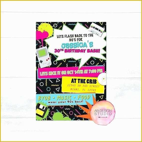 90s Party Invitations Template Free Of 90s Party Invitations – orgul Gbt