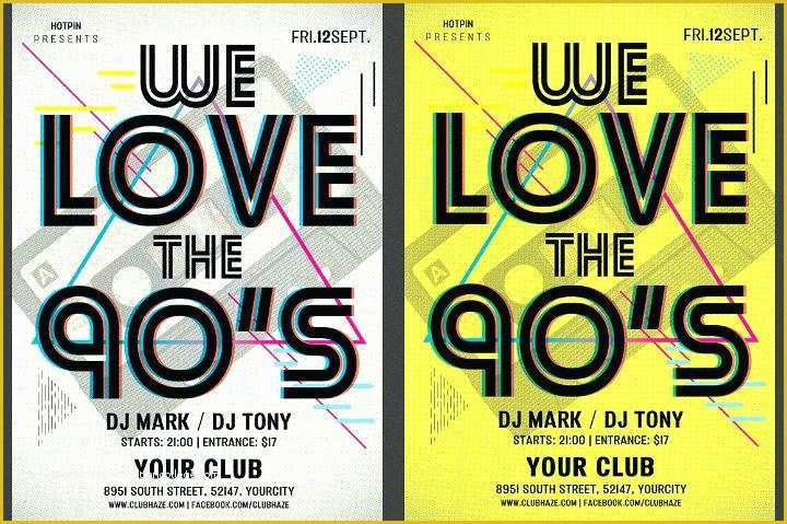 90s Party Invitations Template Free Of 90s themed Birthday Party Invitations theme Invitation