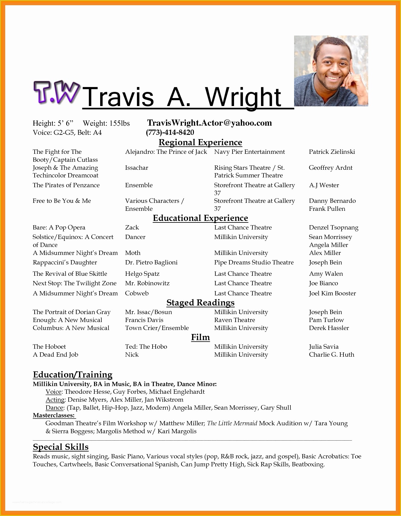 Actor Website Templates Free Download Of 11 Actors Resume Sample