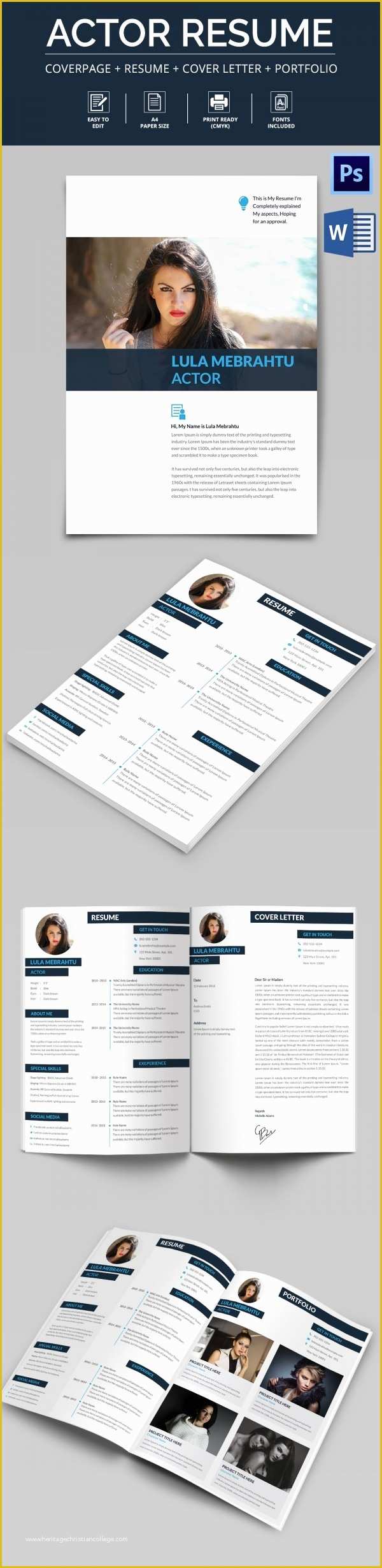 Actor Website Templates Free Download Of 51 Creative Resume Templates – Free Psd Eps format