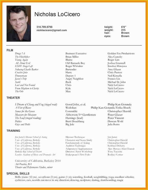 Actor Website Templates Free Download Of Actors Resume Sampleting Resume Sample Pretty Design