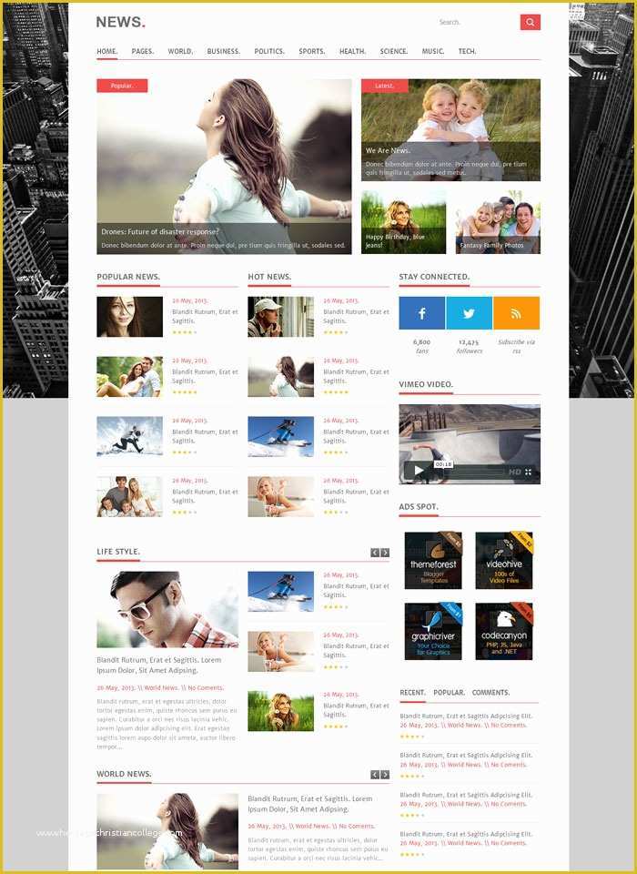 Actor Website Templates Free Download Of Best Premium HTML News Website Templates