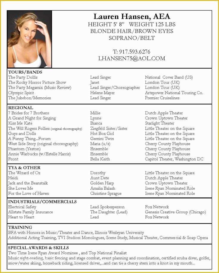 Actor Website Templates Free Download Of Resume Acting Resume Template and Acting On Pinterest