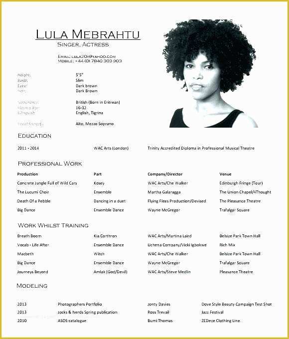 Actor Website Templates Free Download Of Sample Actor Resume Marvelous Actress Resume Template