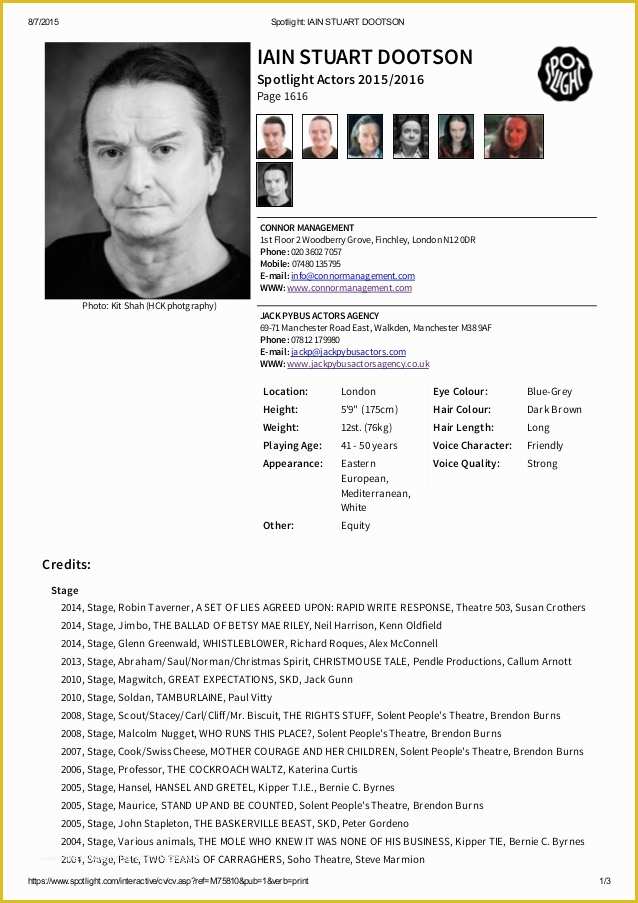 Actor Website Templates Free Download Of Spotlight Iain Stuart Dootson