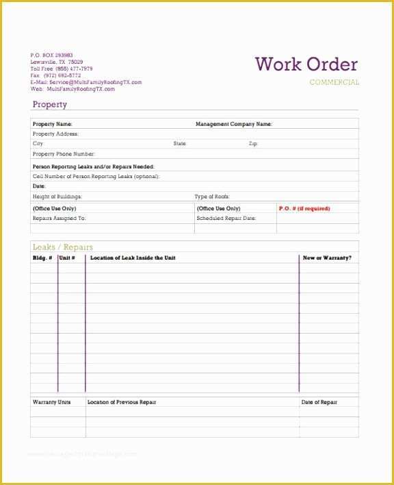 Additional Work order Template Free Of 10 Extra Work order Template Eayoe