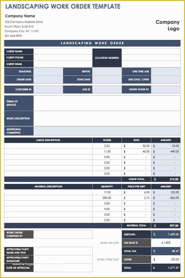 Additional Work order Template Free Of 15 Free Work order Templates