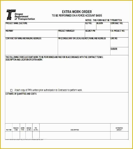 Additional Work order Template Free Of 15 Work order Templates – Free Sample Example format