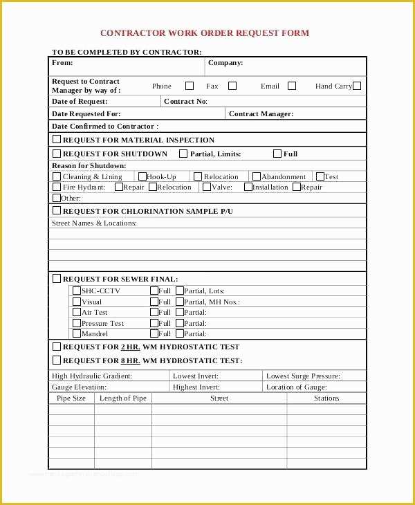 Additional Work order Template Free Of Excel Extra Work order Template forms Free Templates