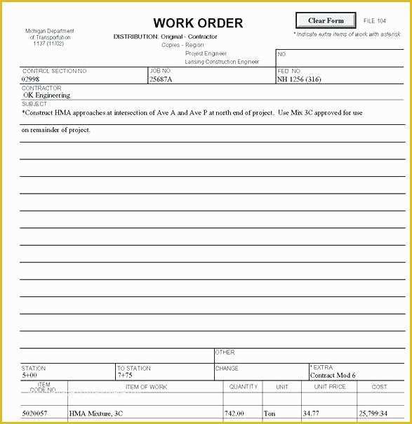 Additional Work order Template Free Of Work Request Template Excel – Whatafanub
