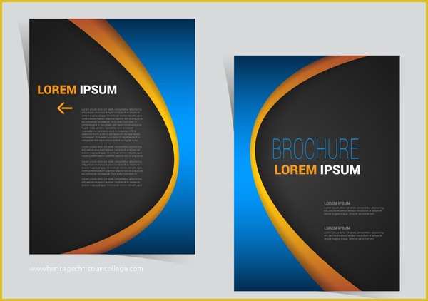 Adobe Illustrator Flyer Templates Free Download Of Brochure Flyer Template Design with Curved Line Style Free