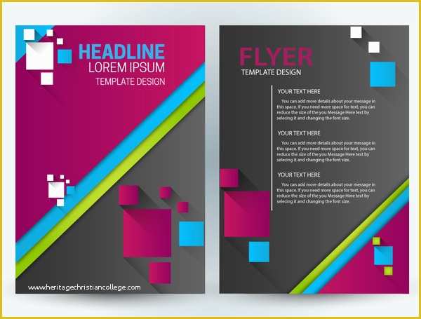 Adobe Illustrator Flyer Templates Free Download Of Flyer Template Design with Squares Illustration Free