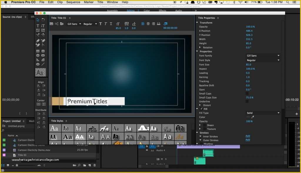 Adobe Premiere Templates Free Of How to Create and Title Templates In Premiere Pro