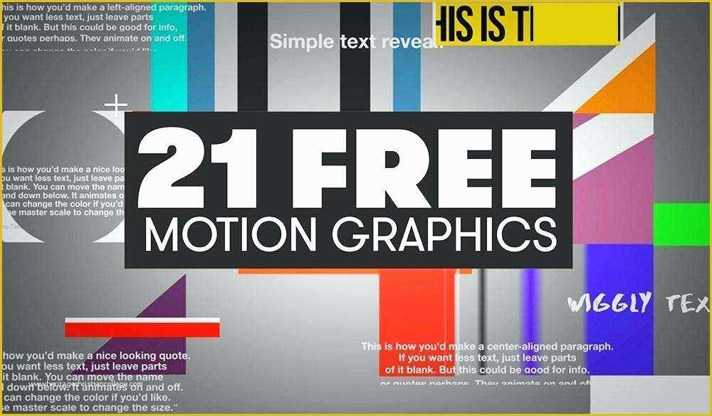 Adobe Premiere Templates Free Of Motion Graphics Templates Free Download Colorful Opener