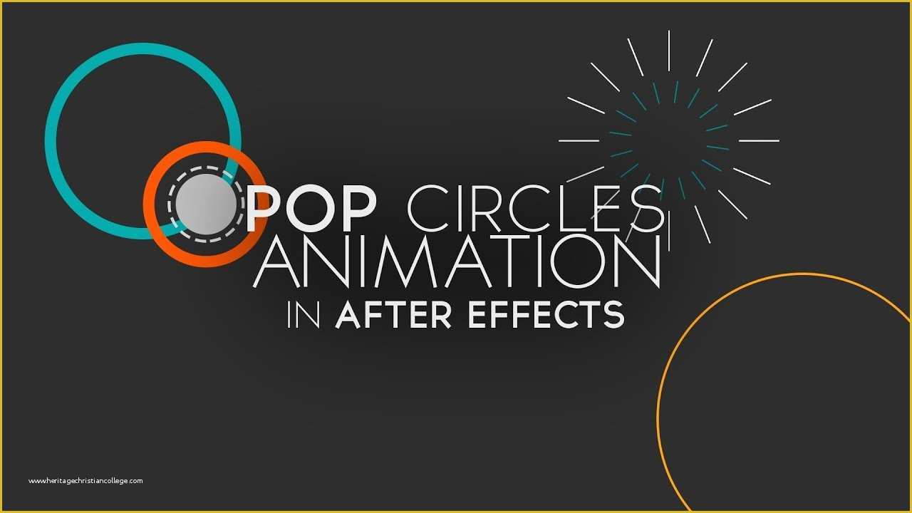 After Effects Animation Templates Free Download Of Pop Circles Animation In after Effects