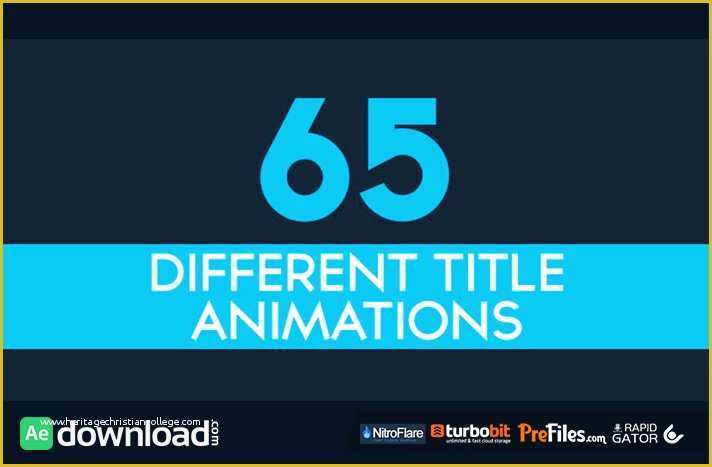 After Effects Animation Templates Free Download Of Title Animation after Effects Template Free