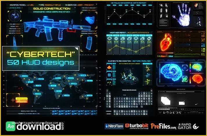 After Effects Templates Free Download Title Of 10 top Hud Infographics Free after Effects Templates