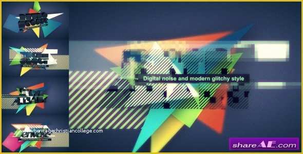 After Effects Templates Free Download Title Of Digital Retro Title Logo Opener after Effects Project