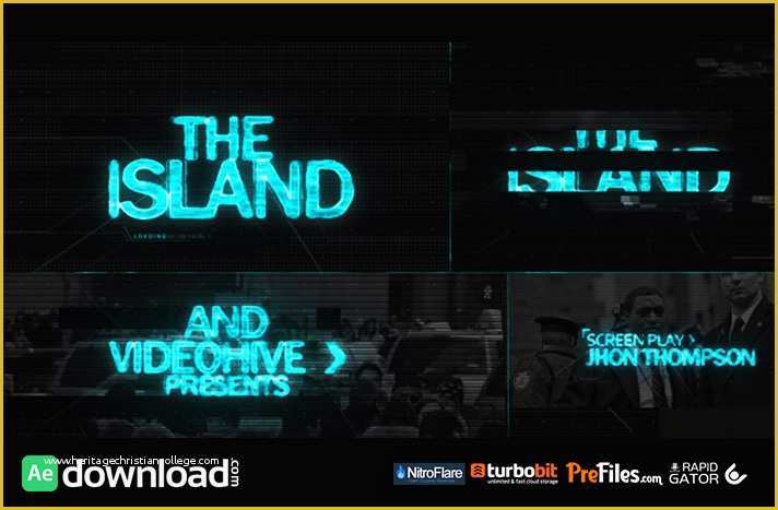 After Effects Templates Free Download Title Of the island Sci Fi Cinematic Title Sequence Videohive