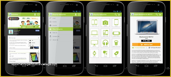 Android App Templates Free Of android App E Merce Template On Behance