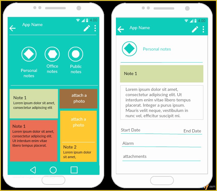 Android App Templates Free Of android Mockup Templates for App Prototypes Creately Blog