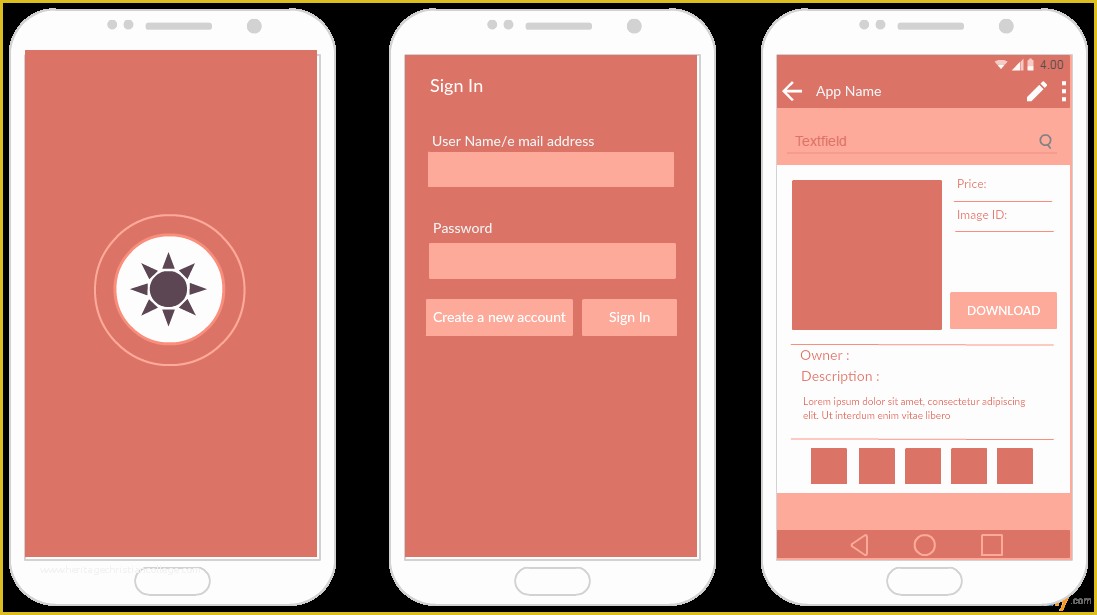 Android App Templates Free Of android Mockup Templates for App Prototypes Creately Blog