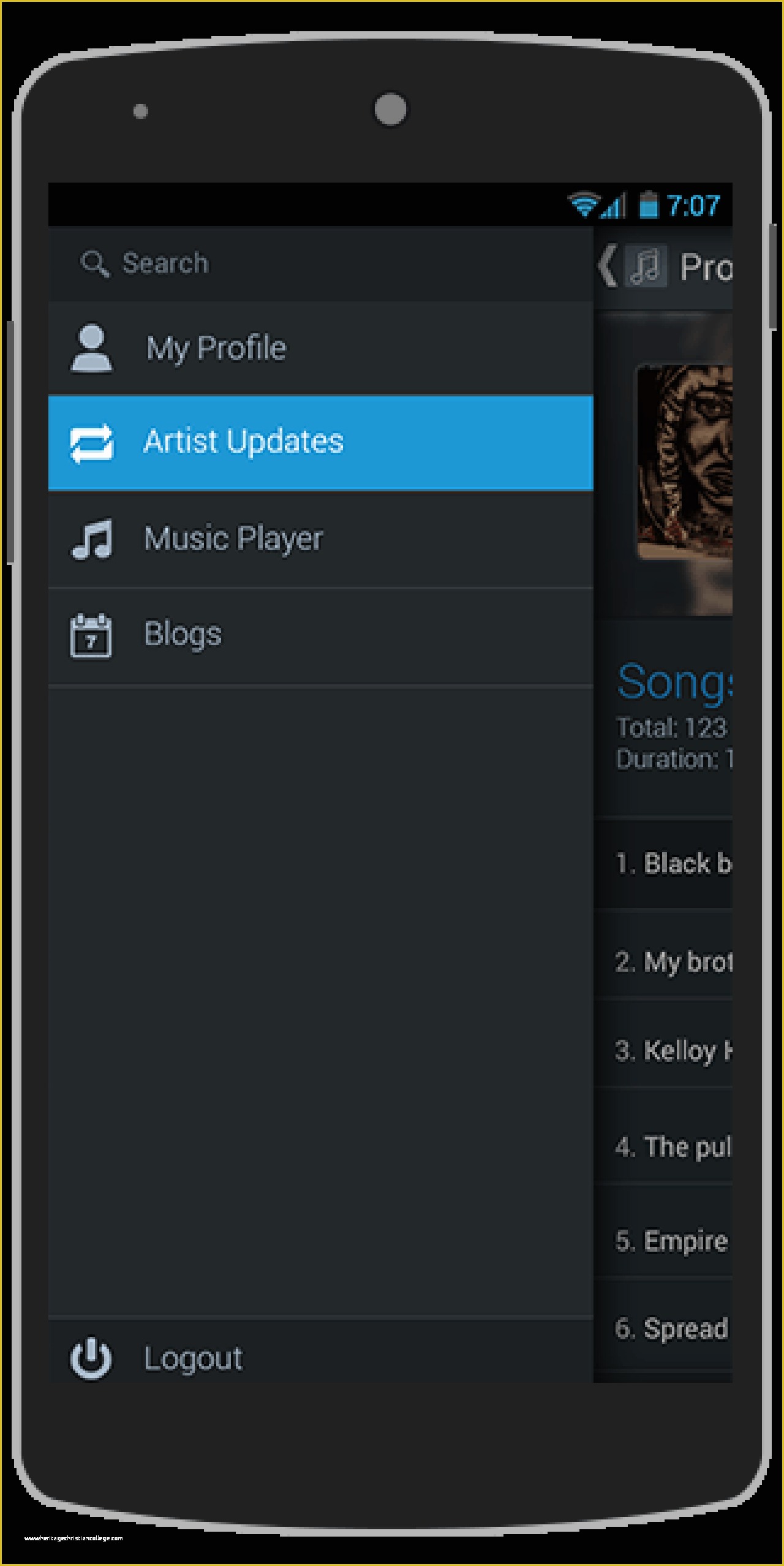 Android App Templates Free Of Buy Bandmate android App Template Music