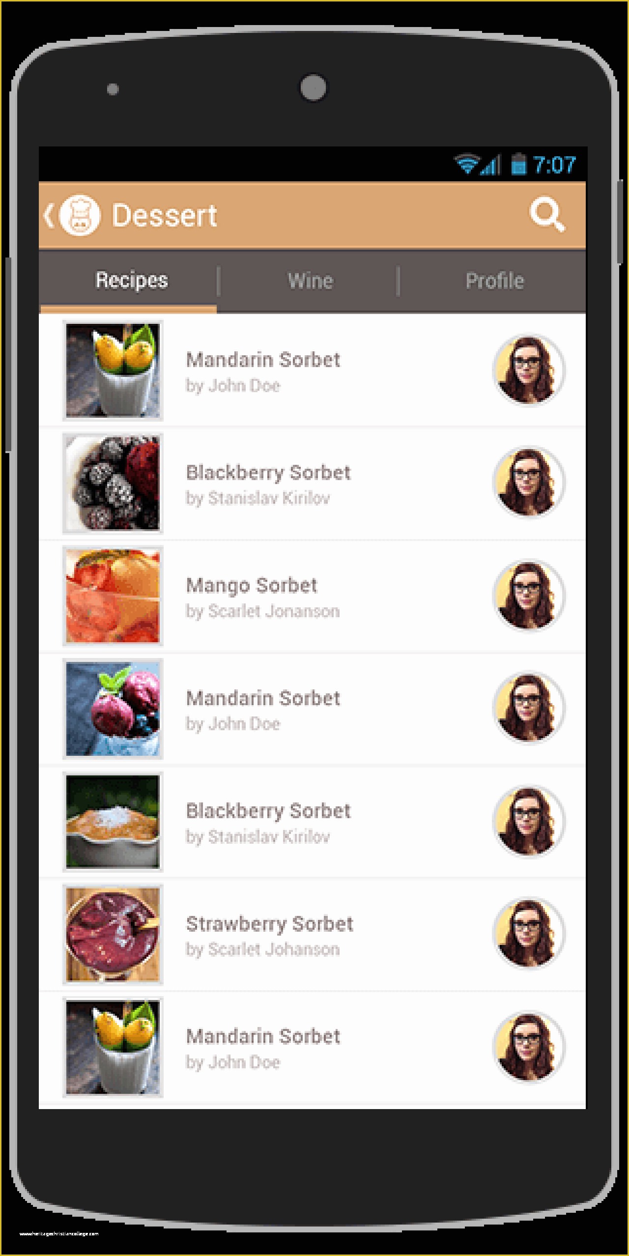 Android App Templates Free Of Buy Food android App Template Food&amp;drink