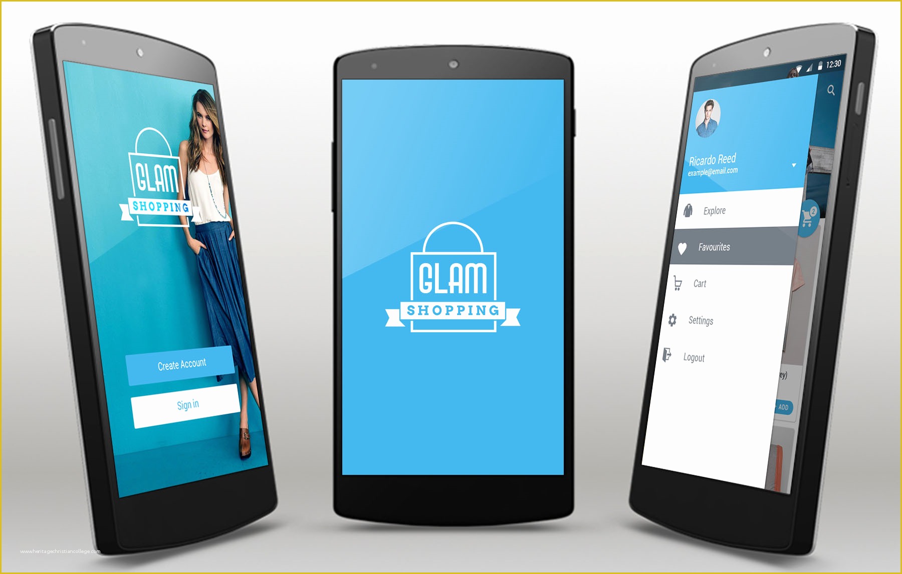 Android App Templates Free Of Glam android App Template