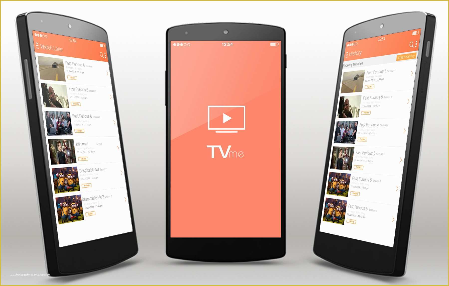 Android App Templates Free Of Tvme Vodcast android App Template