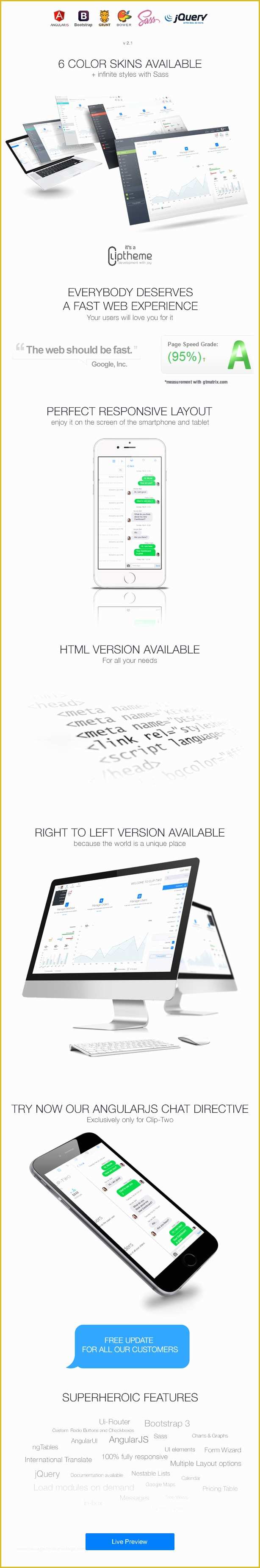 Angularjs Template Free Of Clip Two – Bootstrap Admin Template with Angularjs – Best
