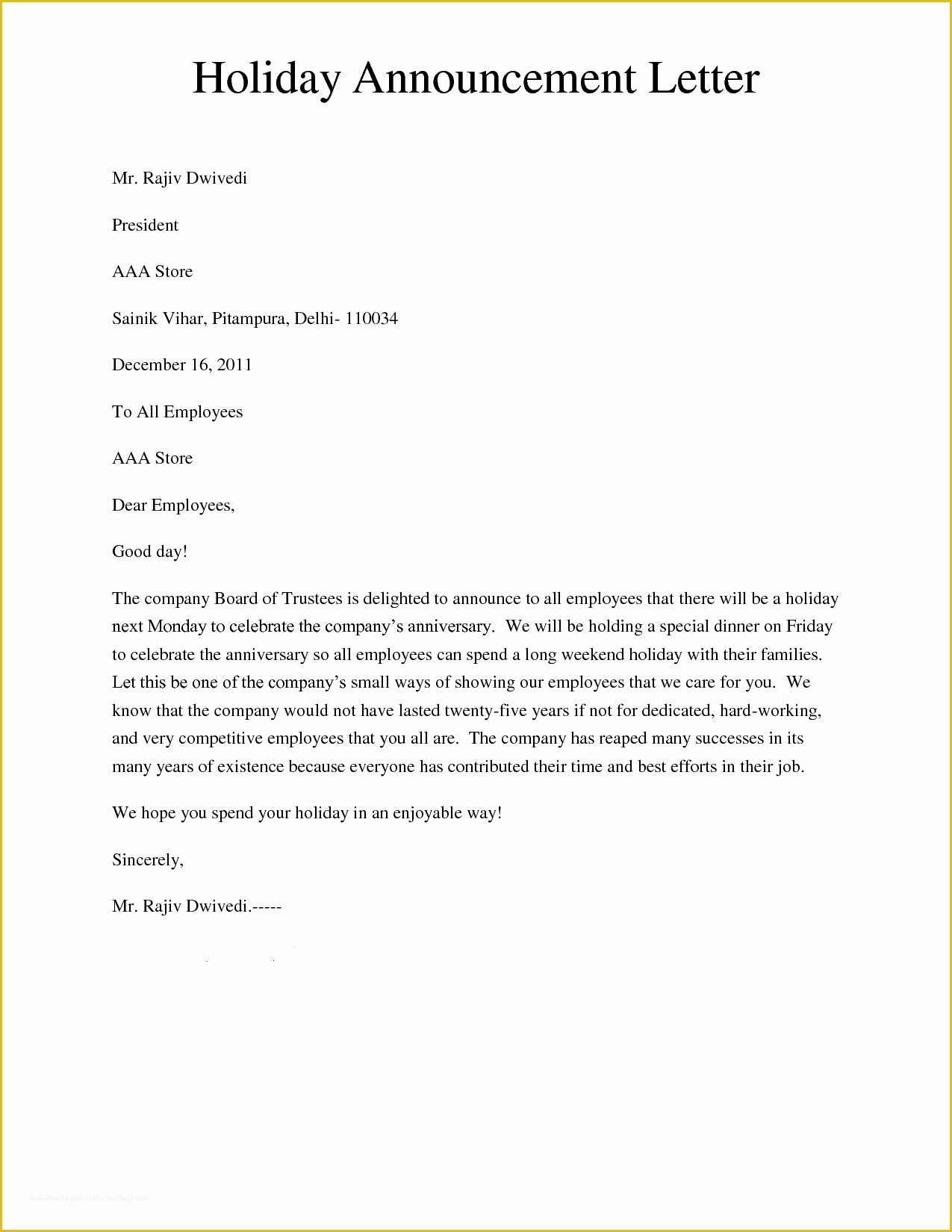 Announcement Email Template Free Of Announcement Letter Samples Mughals ...