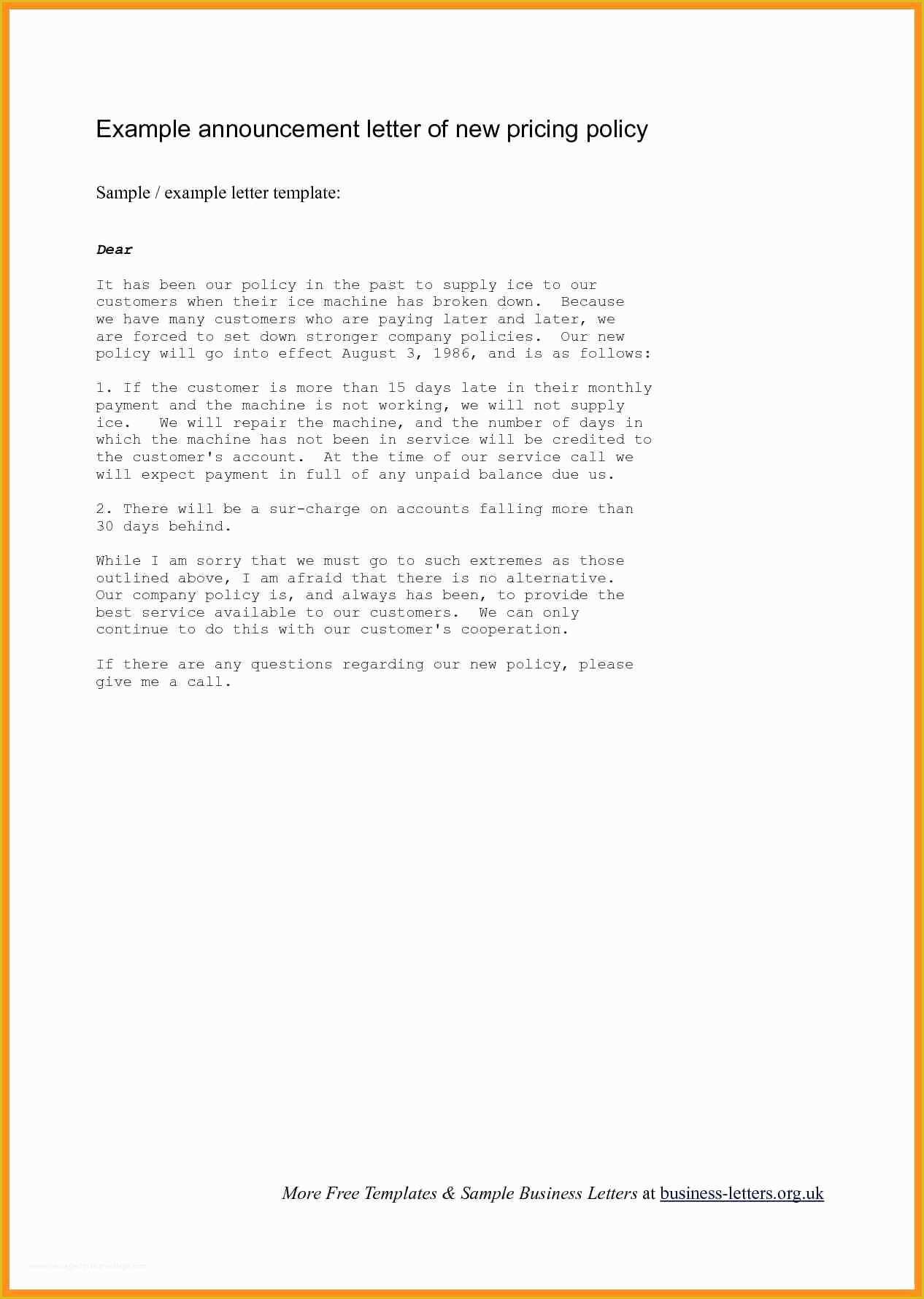 Announcement Email Template Free Of Business Announcement Template Portablegasgrillweber