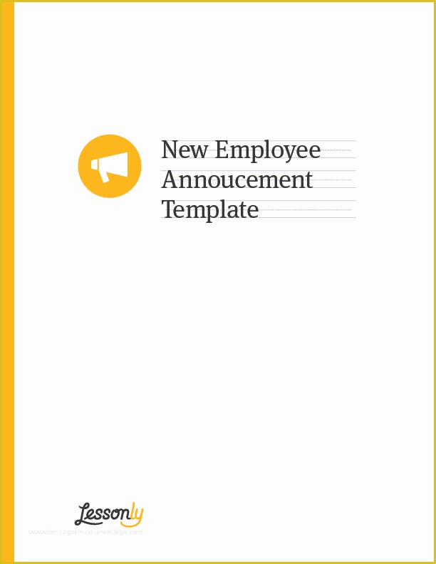 Announcement Email Template Free Of New Employee Announcement Templates Email Pr Letter