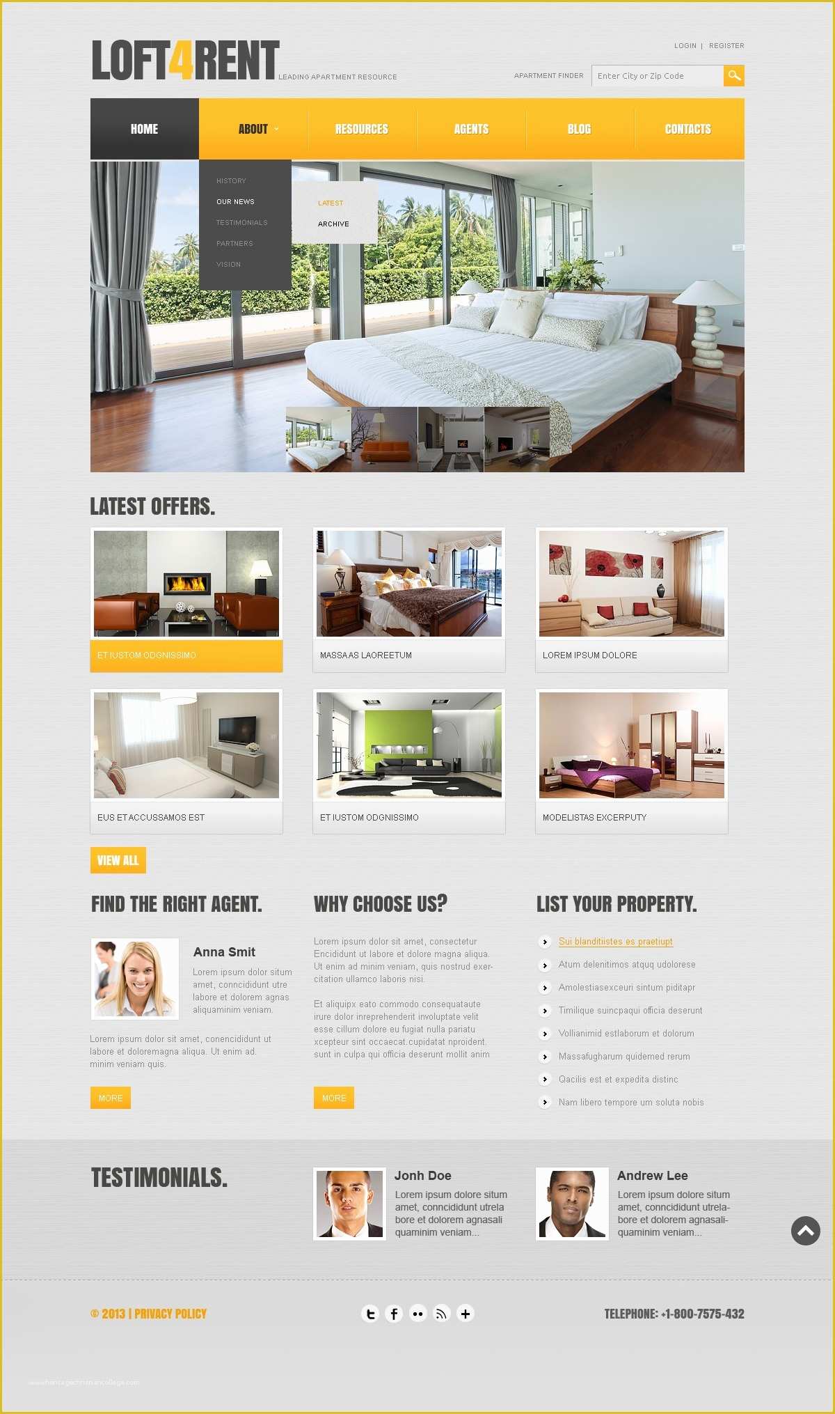 Apartment Website Templates Free Download Of Apartment Resource Joomla Template