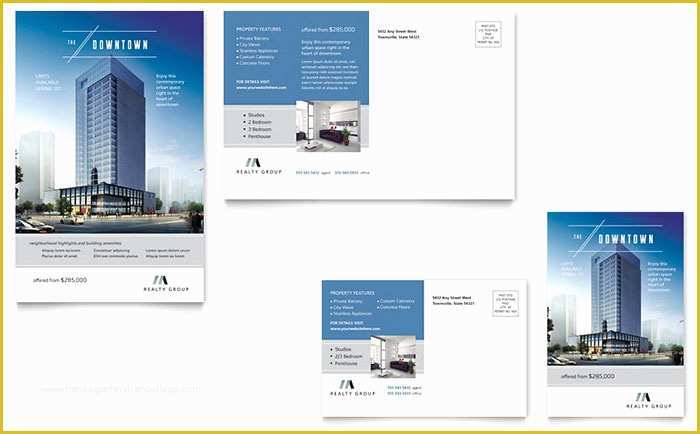 Apartment Website Templates Free Download Of Downtown Apartment Postcard Template Design