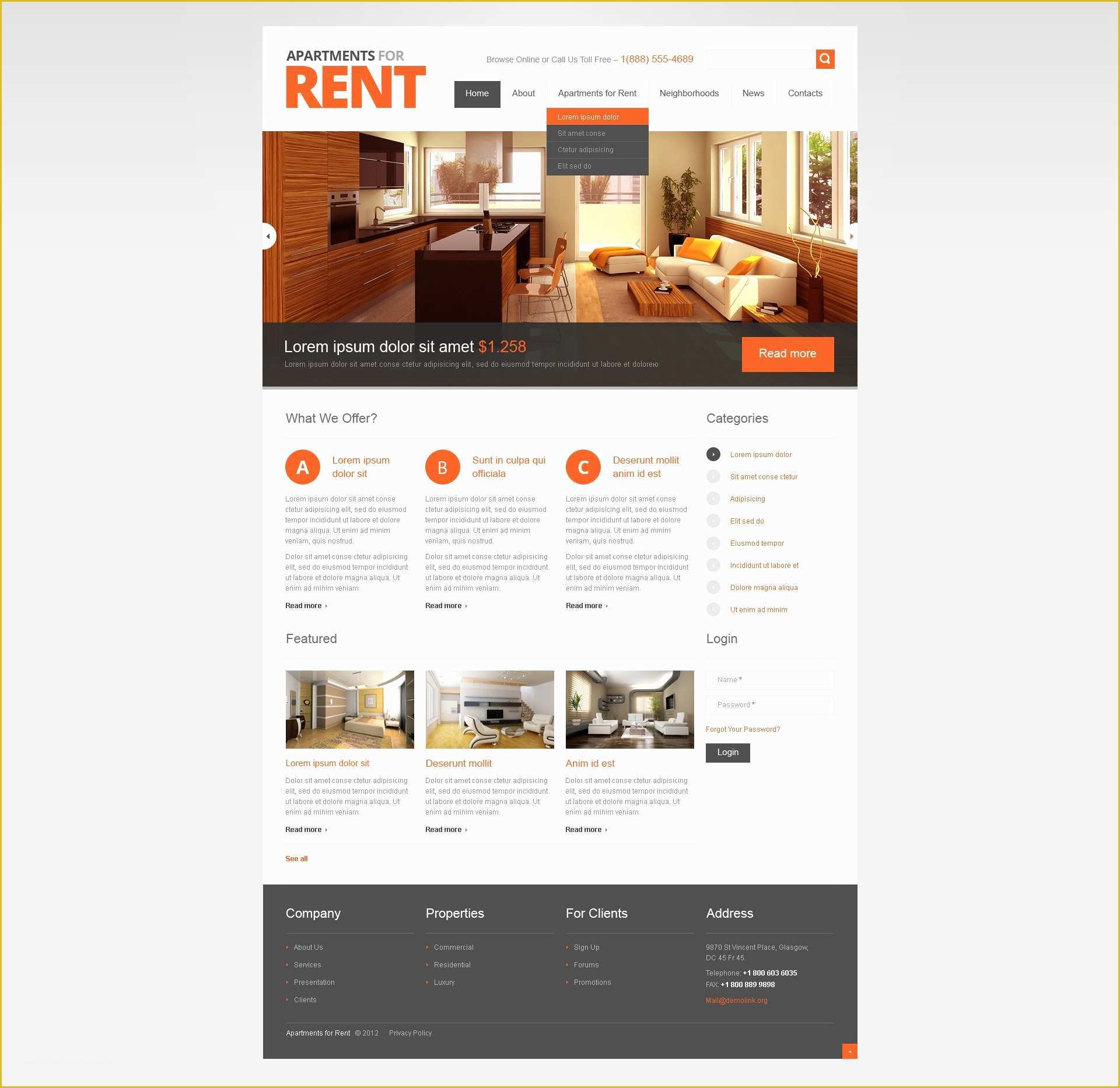 Apartment Website Templates Free Download Of Light Real Estate Drupal Template