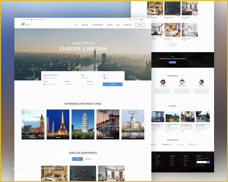 Apartment Website Templates Free Download Of Real Estate Website Template Psd Download Psd