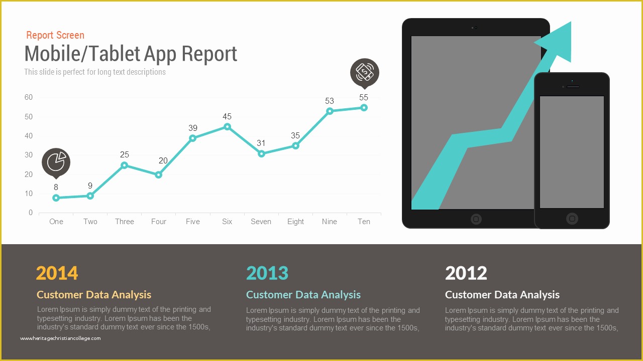 App Presentation Template Free Of Mobile Tablet Report Free Powerpoint Keynote Template