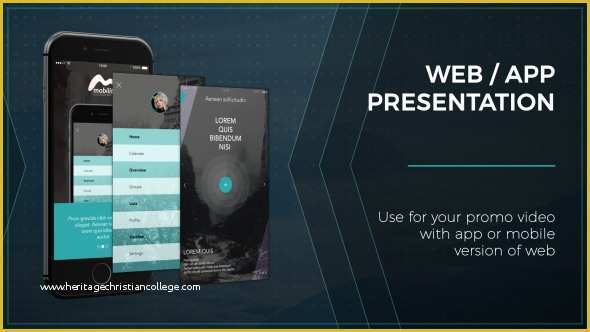 App Presentation Template Free Of Web App Presentation – Phone Mobile after Effects