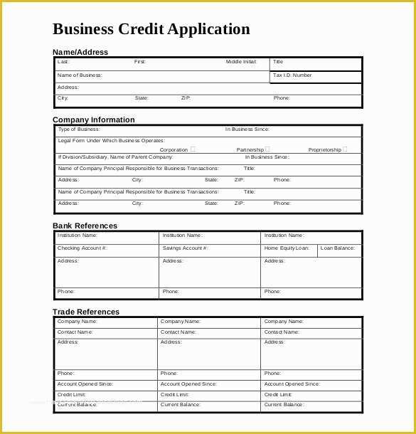 App Templates Free Of 15 Credit Application Templates Free Sample Example