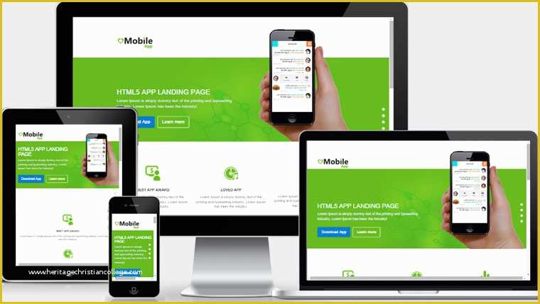 App Templates Free Of Mobile App Landing Page Free Download