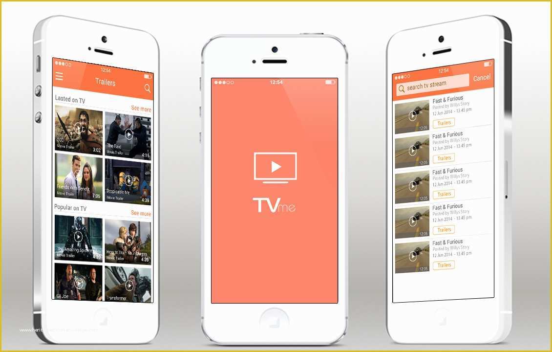 App Templates Free Of Tvme Vodcast iPhone App Template Ios