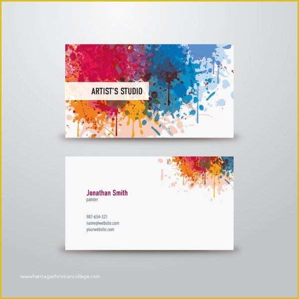 Art Business Cards Templates Free