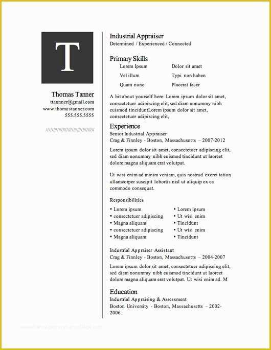 Artist Cv Templates Free Of 12 Resume Templates for Microsoft Word Free Download