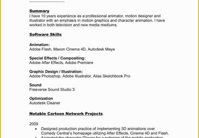 Artist Cv Templates Free Of 3d Artist Resume Sample Best Resume Collection